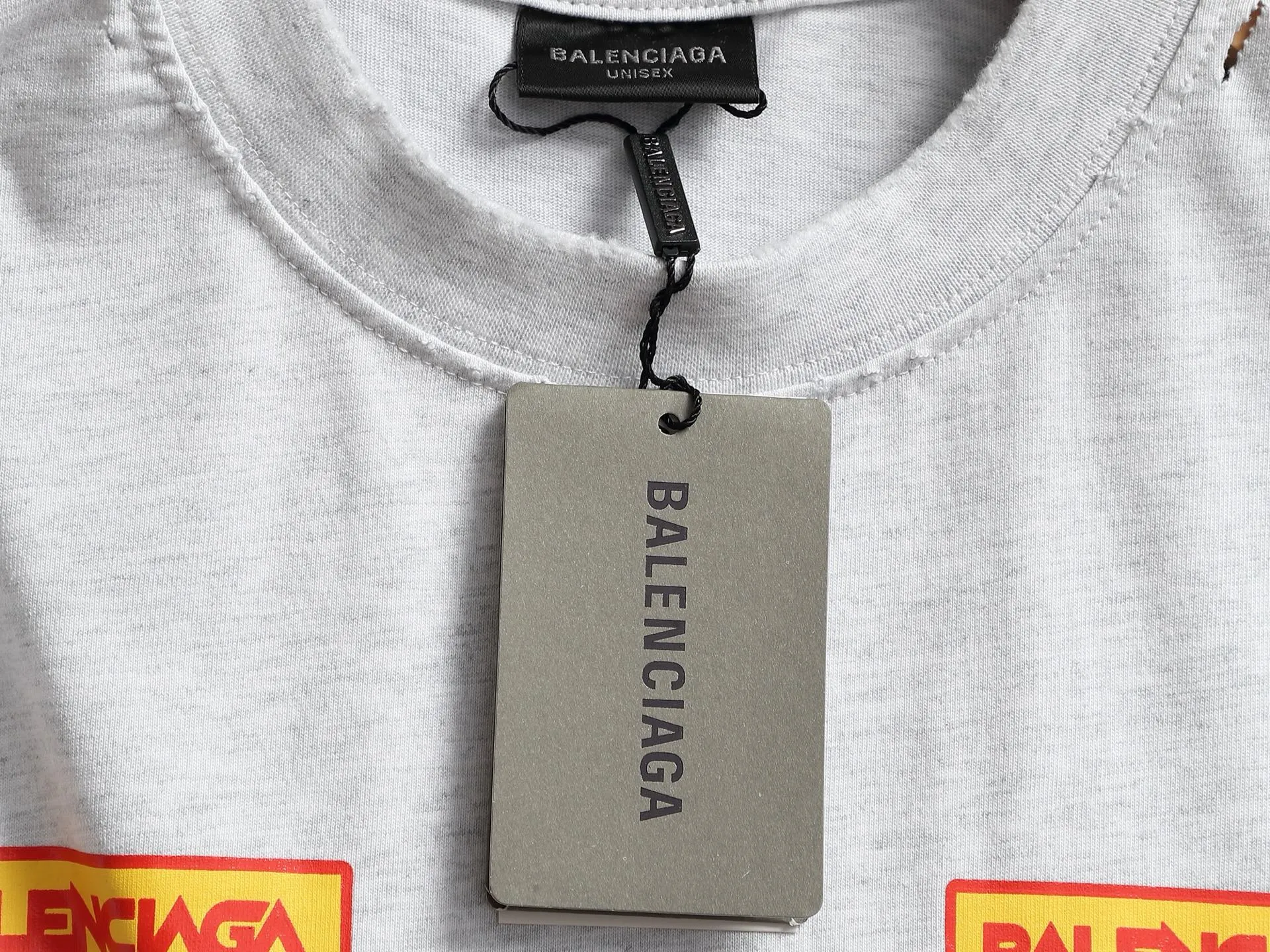 BALENCIAGA 2026 Logo Logo ， Retro Same Style T 320 Versatile : Black Gray Size：XS S M L